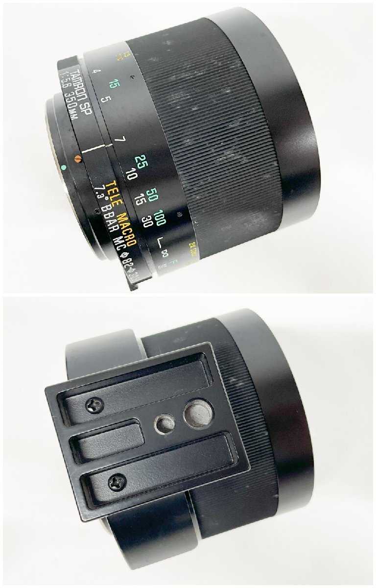 ★TAMRON タムロン SP 500mm 1:8 TELE MACRO 1:5.6 350mm マミヤ-ZE用 一眼レフ カメラ ミラーレンズ フード ケース付 70Y15-14_画像4