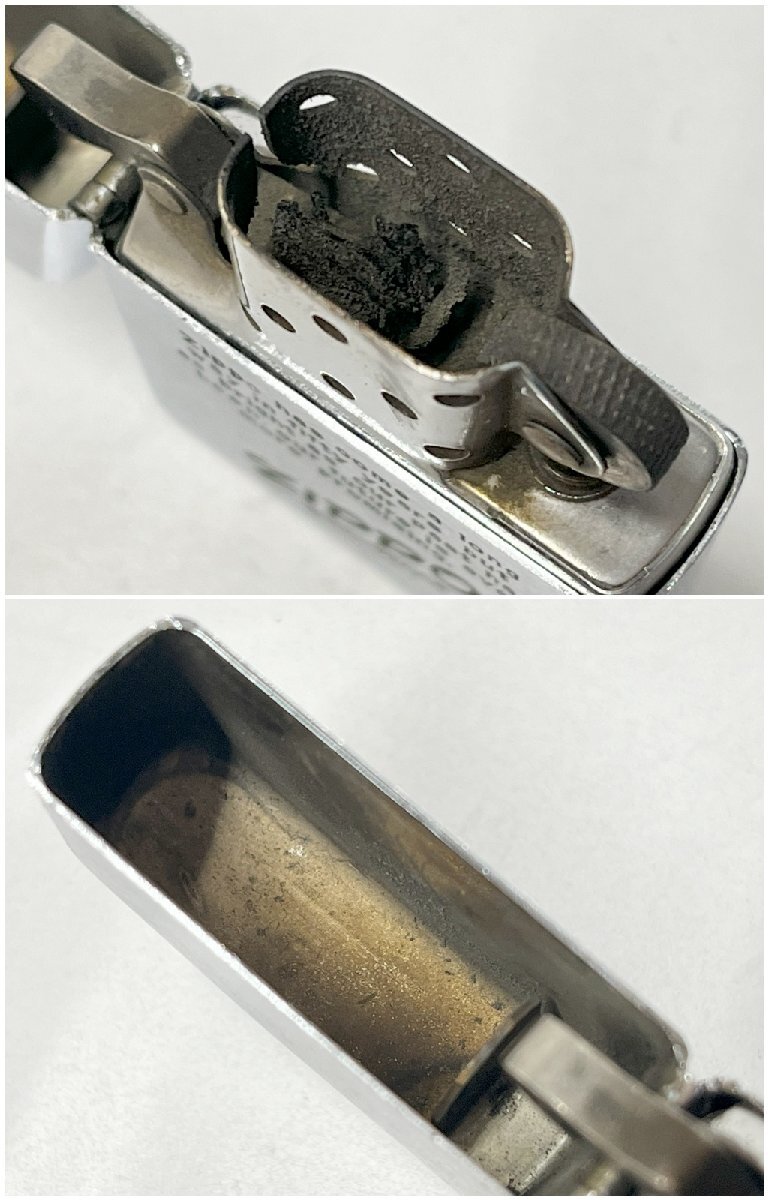 ★着火OK◎ ZIPPO ジッポー WIND-PROOF 斜め文字 シルバー 1989年製 オイルライター 喫煙具 319G17-20_画像5