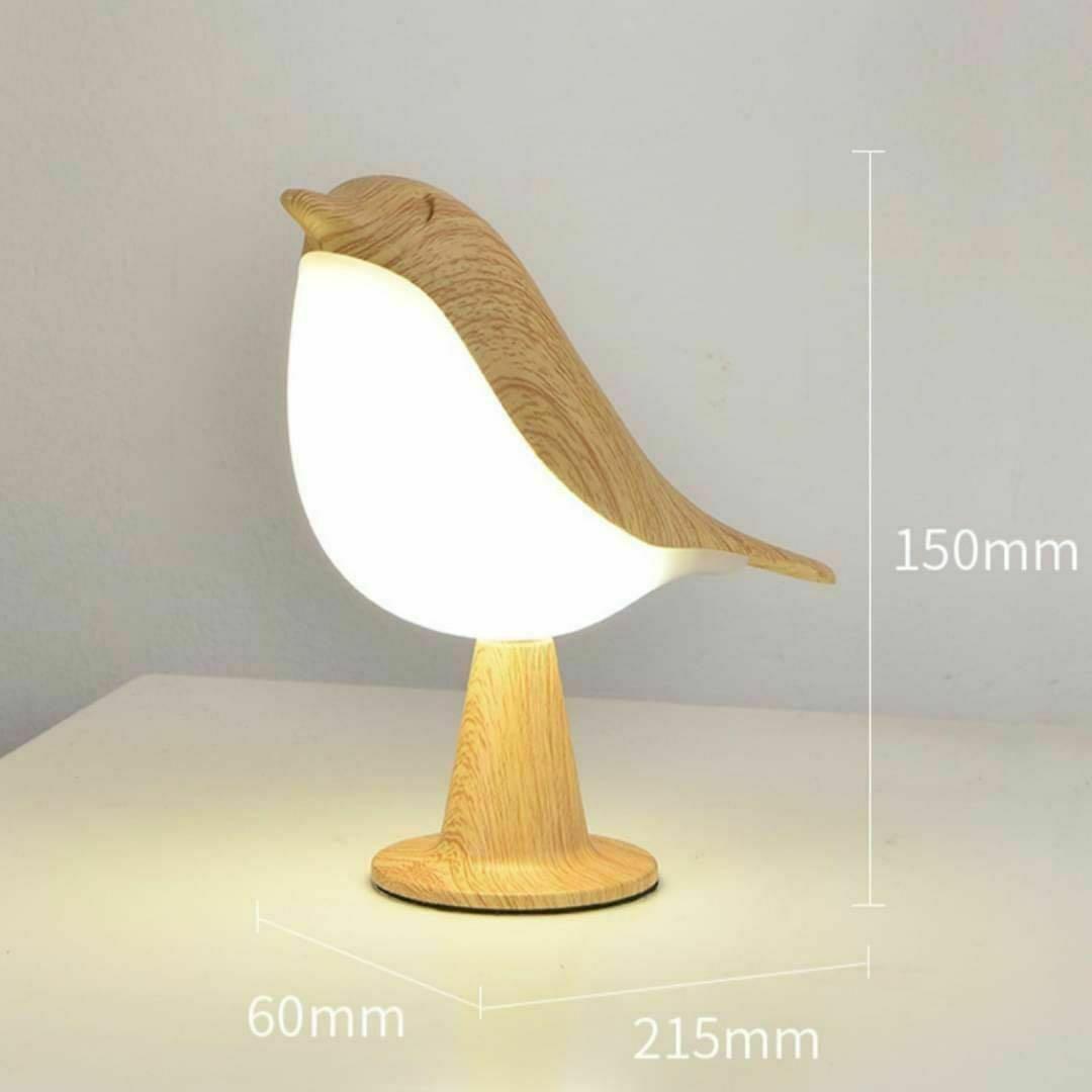 鳥 テーブルサイドランプ 木製フロアランプ　授乳 読書 枕元 木目 USB充電_画像2