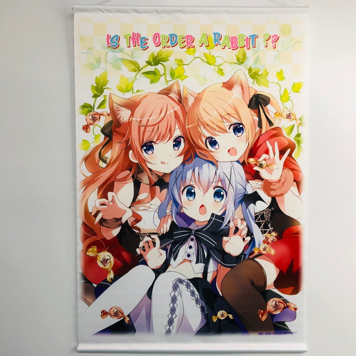 中古品 ご注文はうさぎですか? DMS Tea Party いたずらしちゃうぞ B2 タペストリー_画像2