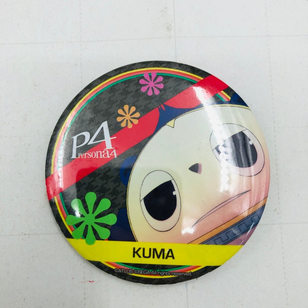 中古品 ペルソナ3×ペルソナ4 GEO LIMITED TRADING CAN BADGE ゲオ限定 缶バッジ 花村陽介 クマ_画像3