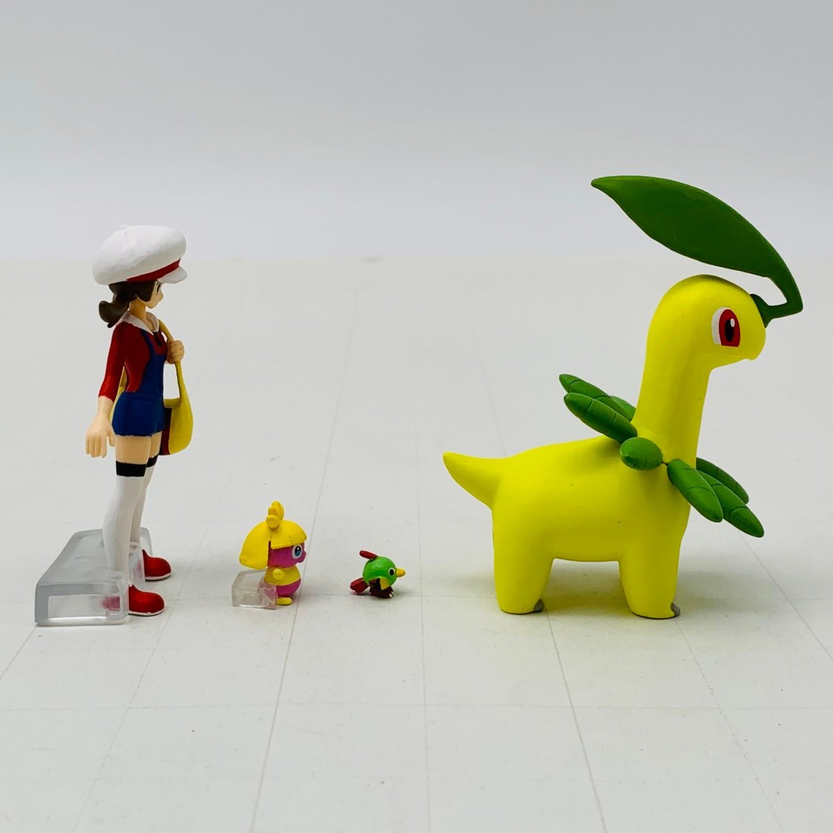 中古品 食玩 ポケットモンスター ポケモンスケールワールド ジョウト地方 コトネ&ベイリーフ&ネイティ&ムチュール_画像5