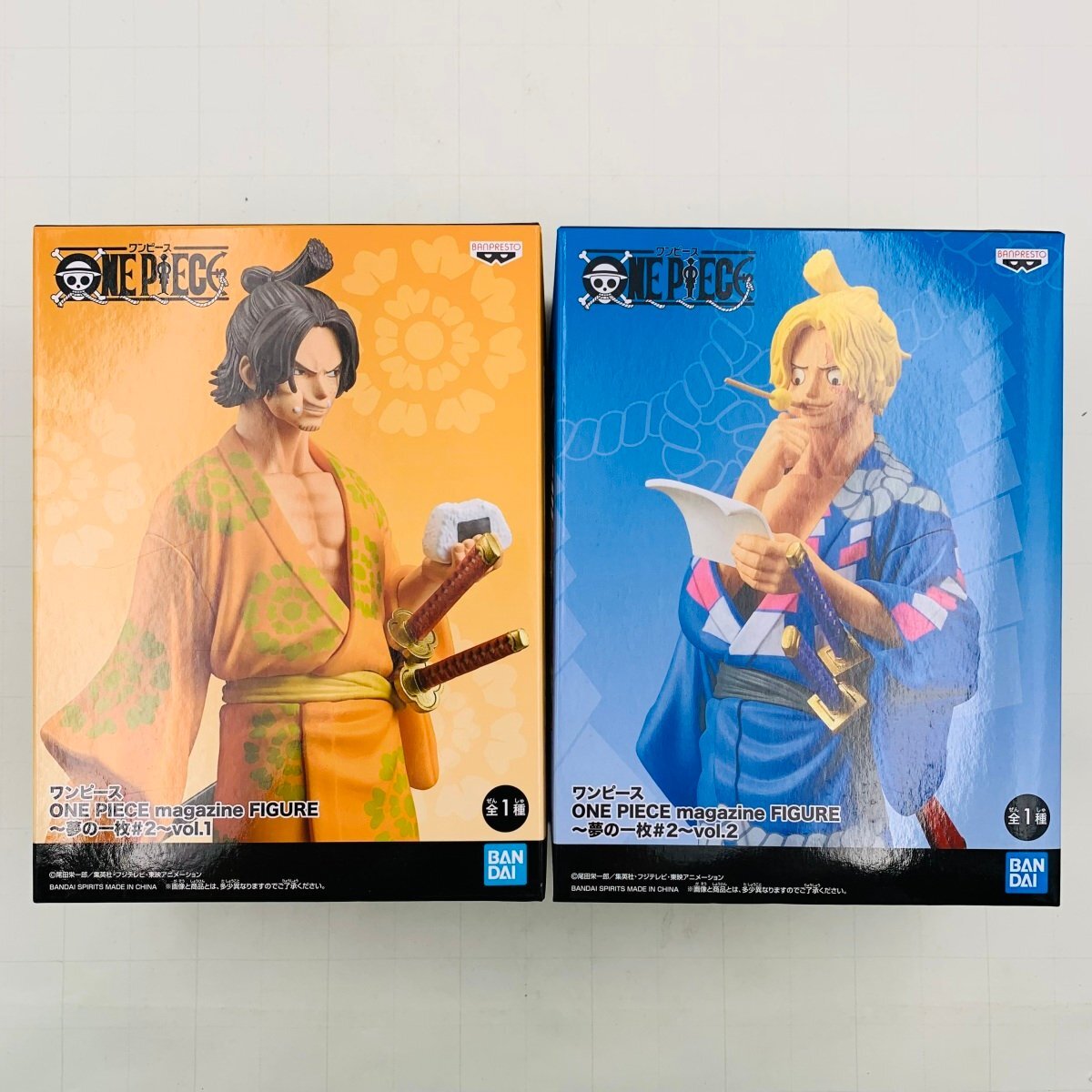 新品未開封 ワンピース ONE PIECE magazine FIGURE 夢の一枚#2 vol.1 vol.2 エース サボ 2種 セット_画像1