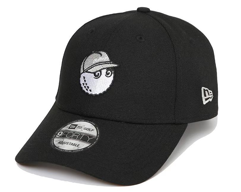 マルボンゴルフ　色ブラック　男性と女性のための調節可能なバイザー付きの野球帽　装飾的な帽子　ユニセックス_画像1