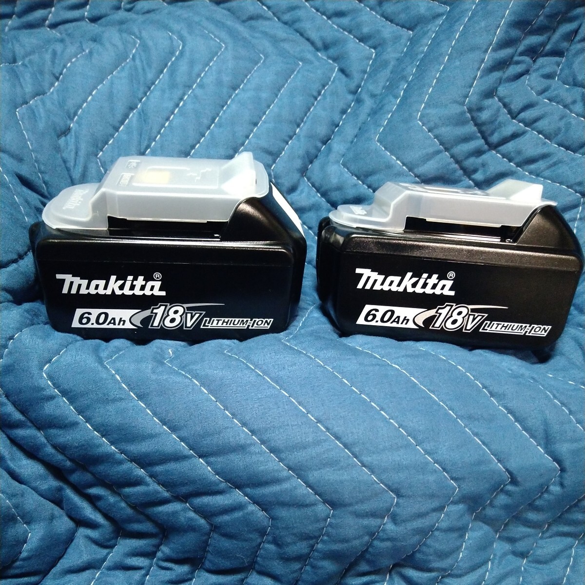 makita マキタ純正品　１８V ６.０Ahバッテリーです。出品は、バッテリー２個セット　未使用_画像1