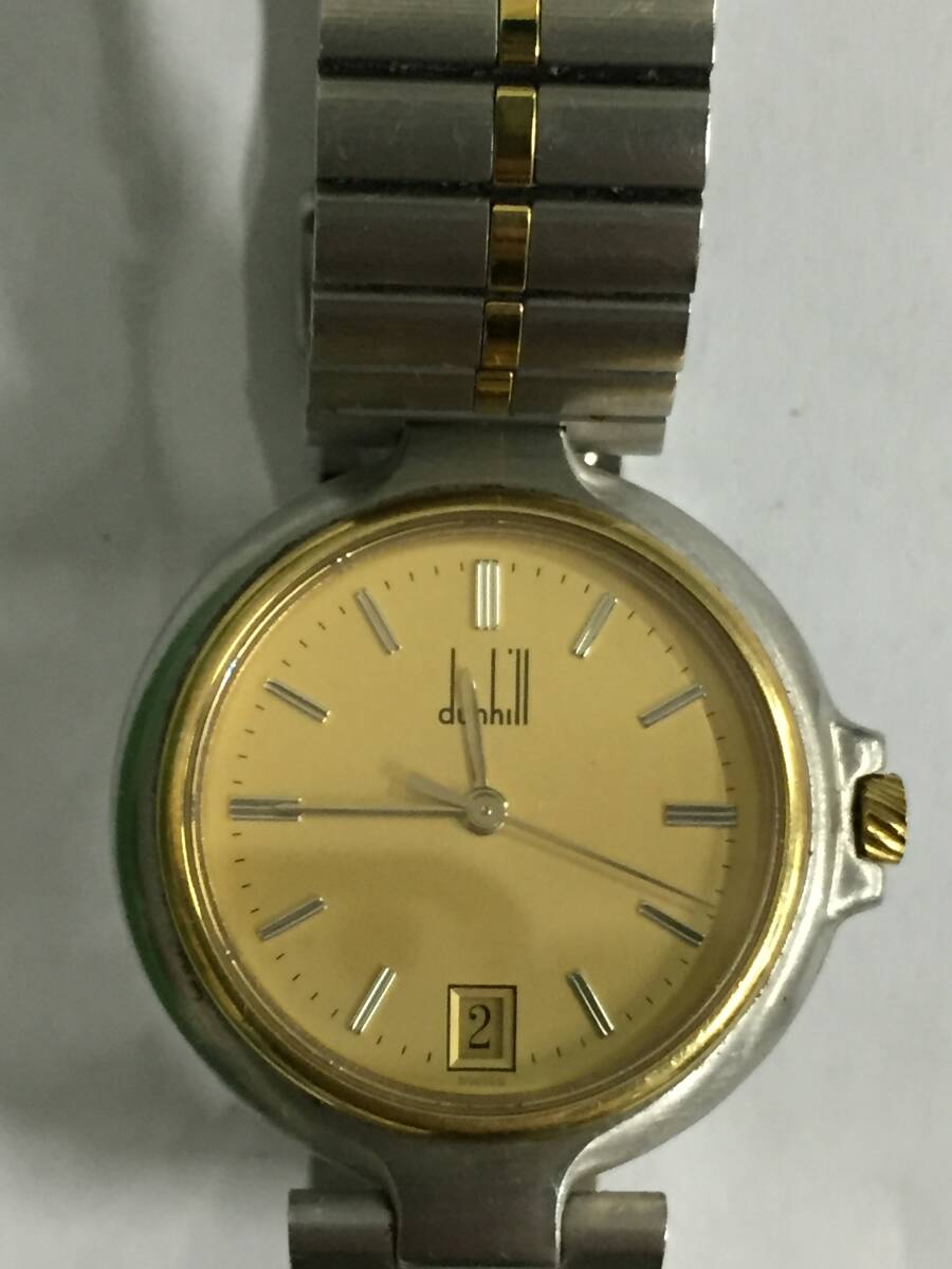 dunhill Dunhill мужской часы наручные часы 60MTM аналог 3 стрелки Date имеется в кейсе 5-44