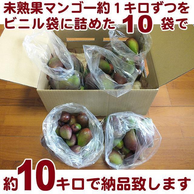 【送料込】沖縄産摘果マンゴー約１０キロ┃未熟果マンゴー┃グリーンマンゴー┃完熟にはならないマンゴーですの画像4