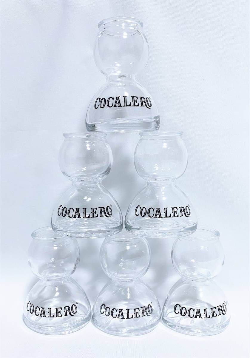 コカレロ コカボム ショットグラス COCALERO ボムグラス グラス ロゴ入り最安値6個3段タワー