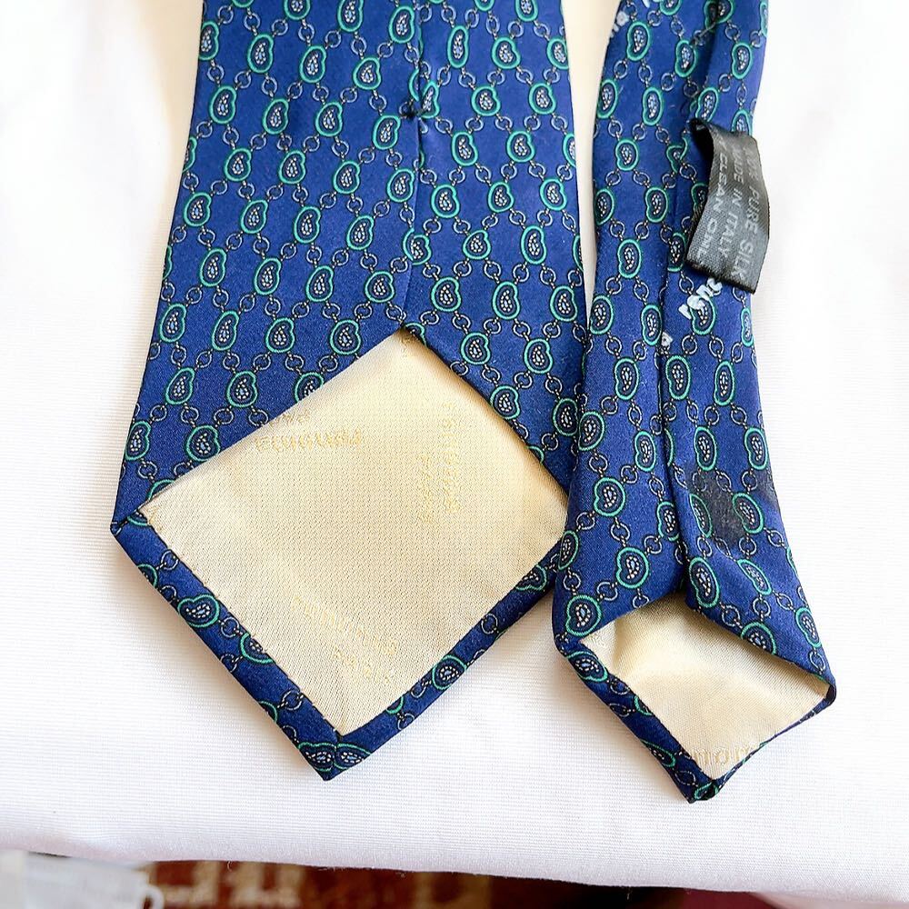  beautiful goods *renoma* blue * fine pattern pattern * total pattern * total silk * Italy made * necktie *8 pattern pattern necktie 