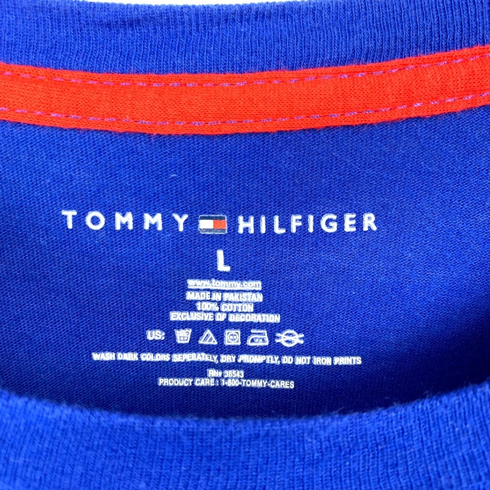 TOMMY HILFIGER Tシャツ ブルー Lサイズ トミー 青の画像2