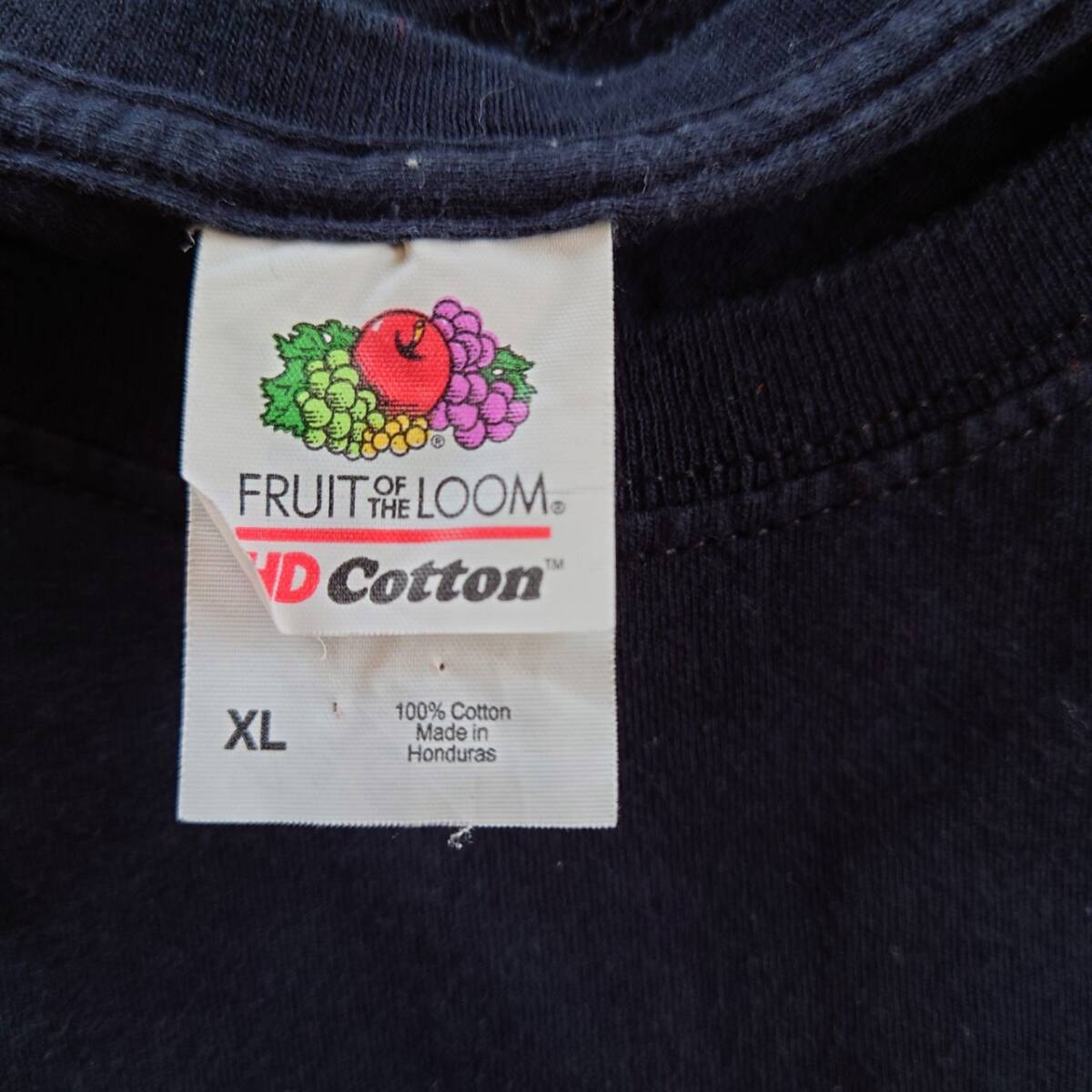 FRUIT OF THE LOOM フルーツ オブ ザ ルーム 　アメリカ古着（XL）ブラック 半袖Ｔシャツ コットン　　963-6H1507　　　 匿名配送_画像3