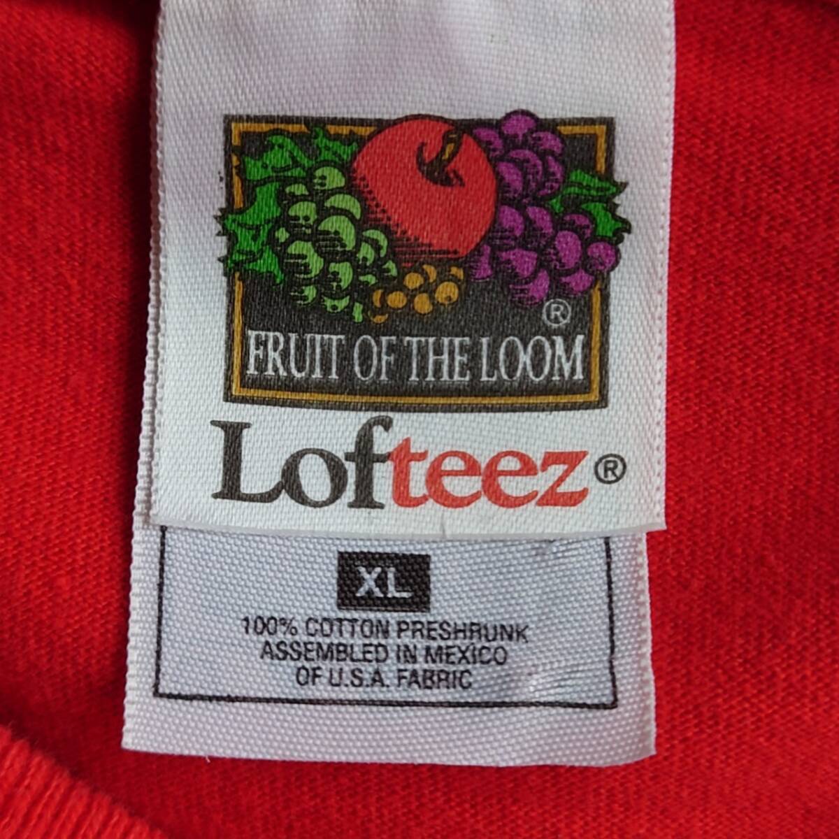 FRUIT OF THE LOOM（フルーツオブザルーム）アメリカ古着　半袖Tシャツ XL(LL) color赤　コットン　911-6G1910_画像3