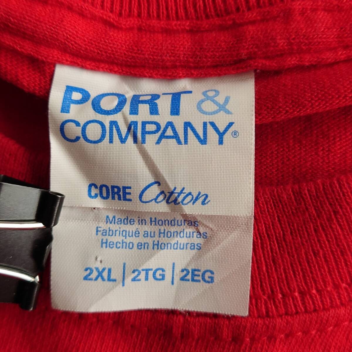 Port ＆ Company (ポートアンドカンパニー) 半袖Ｔシャツ アメリカ古着 color赤 コットン size2XL(3L) 　　922-6G2106_画像3