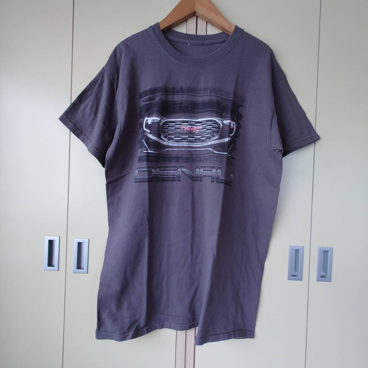 ノーブランド　USED古着 半袖Tシャツ (М相当) color濃いグレー　　727-6E2301_画像1