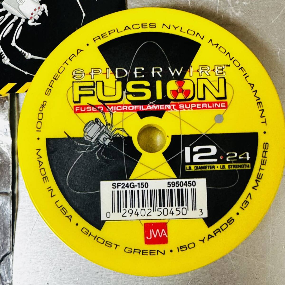 SpiderWire Fusion 24lb 4.5号 150yds(137m) GHOST GREEN 未使用開封品_画像2