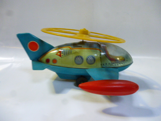 KY ヨコタ■ゼンマイ コミック ヘリコプター■日本製■YOKOTA■当時もの ジャンク 昭和 レトロ 玩具 の画像8