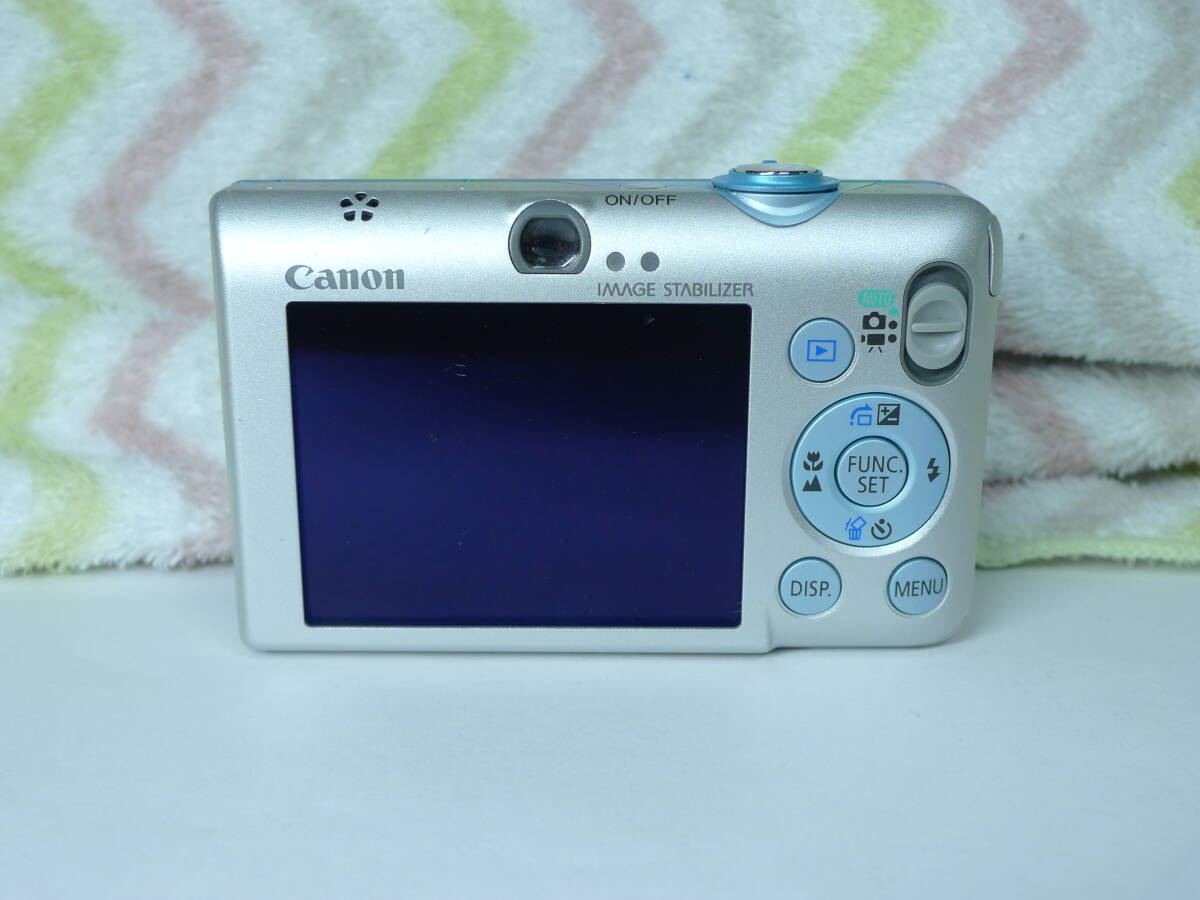 Canon IXY DIGITAL 110IS ブルー 動作品 1000万画素CCD 光学ファインダー搭載 充電器,バッテリー付き 送料込み_画像4