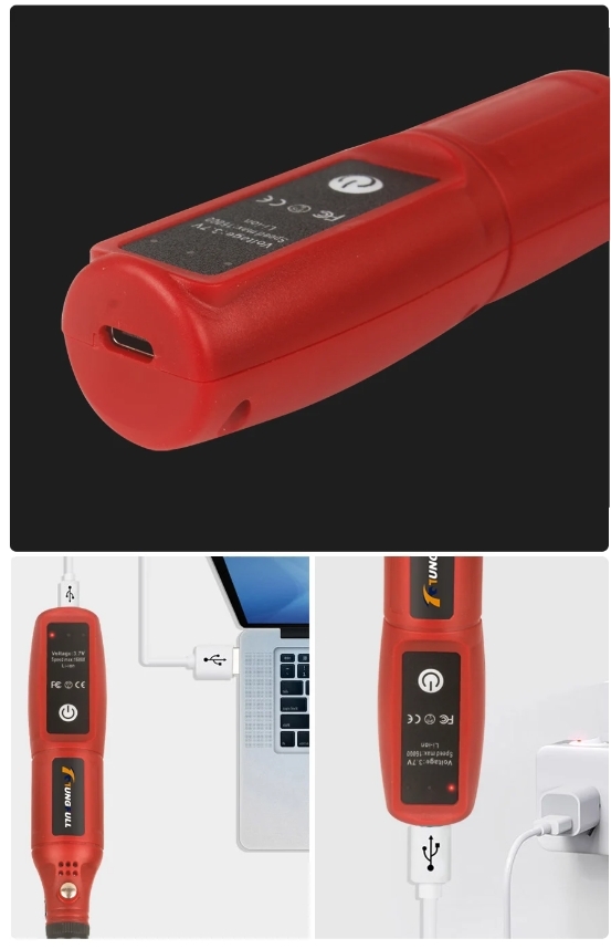 最新版 ワイヤレス ミニルーター 24ビットセット 16000RPM リューター USB充電式 ビット付属 　研磨 切削 電動 ドリル 穴あけ 彫刻等
