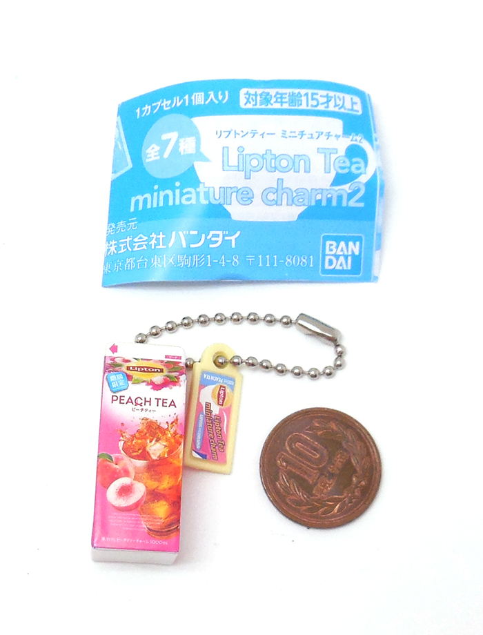 ○BANDAI/バンダイ Lipton Tea miniature charm-リプトンティーミニチュアチャーム-2 1000ml PEACH TEA カプセルトイ_画像3