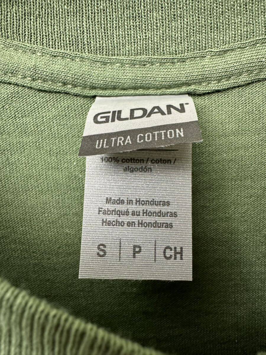 破格！GILDAN S サイズ 緑色 半袖無地Tシャツ ポケット無し ギルダン_画像2