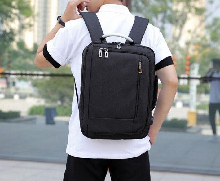  multifunction rucksack men's lady's USB port attaching rucksack ipad laptop backpack 7991264 black new goods 