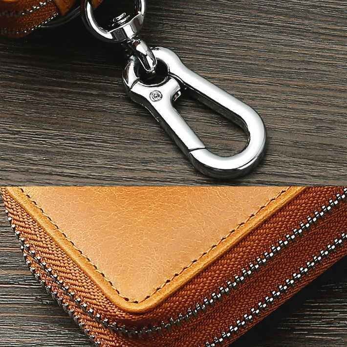  key case men's lady's original leather smart key key holder key key chain 7991430 Camel new goods 1 jpy start 