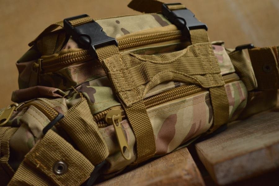 5WAY body bag men's shoulder bag sakoshu military camp outdoor airsoft 7999489 khaki duck new goods 1 jpy start 