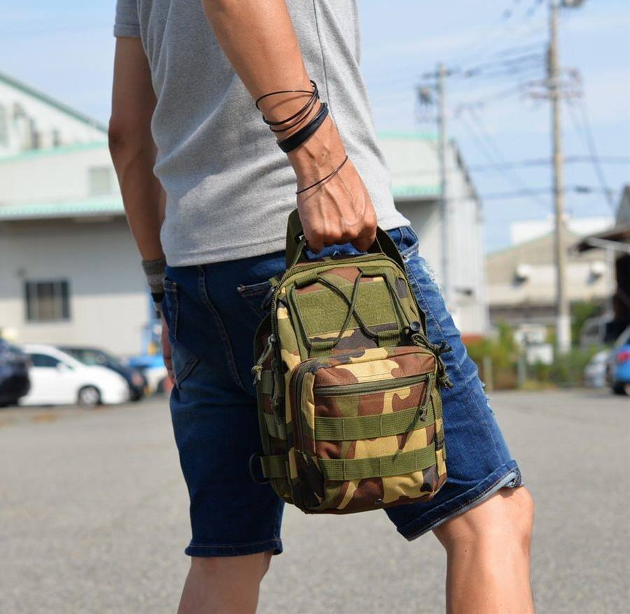  body bag bag one shoulder men's Military military 7998661 digital olive new goods 1 jpy start 
