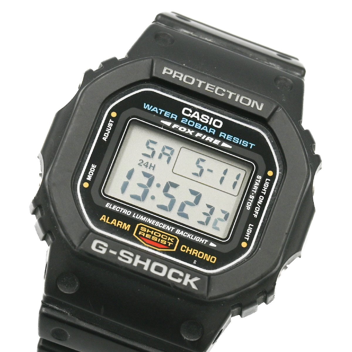 1円 稼働 良品 CASIO カシオ G-SHOCK Gショック DW-5600E FOX FIRE フォックスファイヤー QZ クオーツ デジタル 腕時計 351320240514_画像1