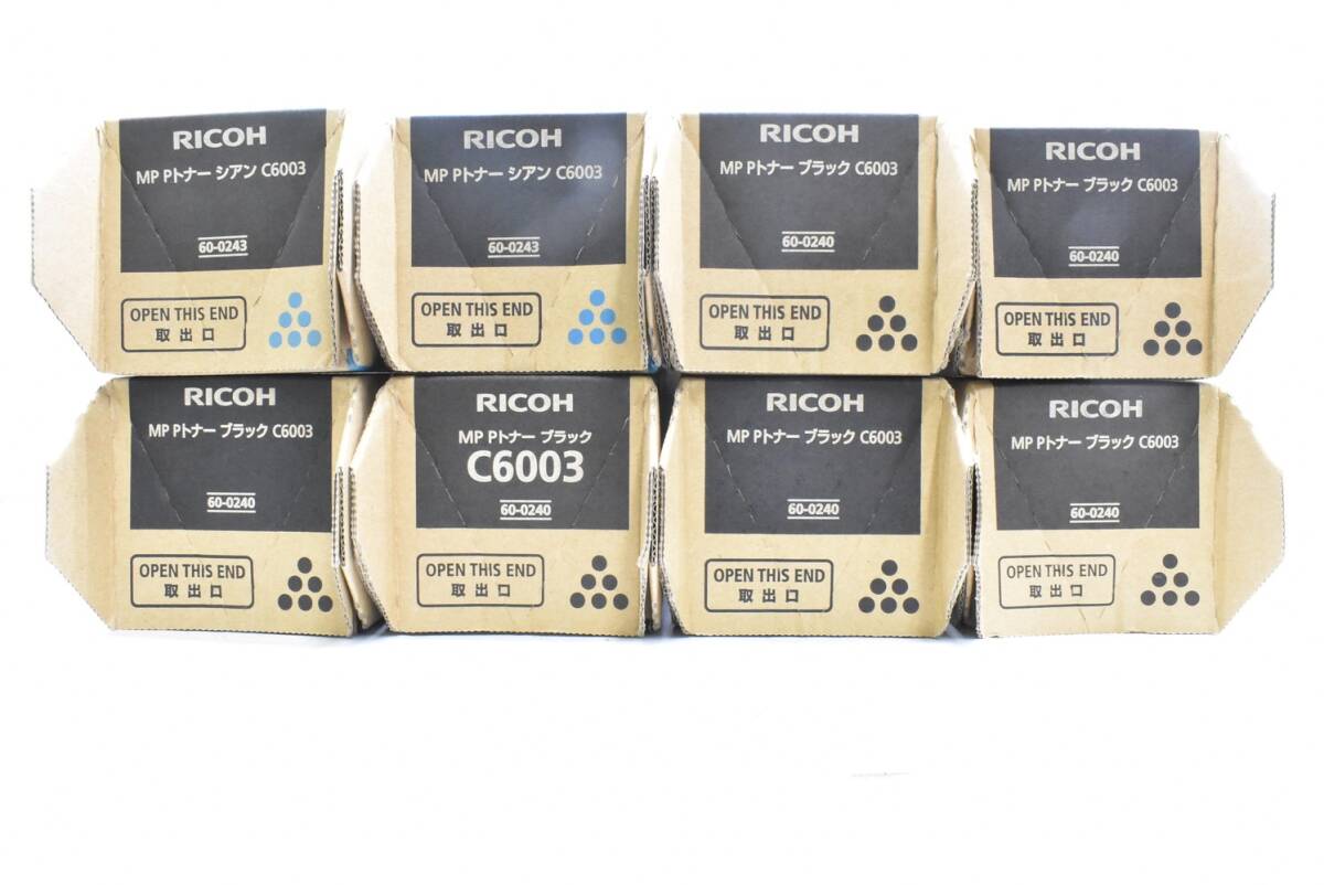  unused RICOH original toner C6003 2 color 8ps.@( Cyan ×2 / black ×6) Ricoh IT514FQMGFPG-YR-N20-byebye