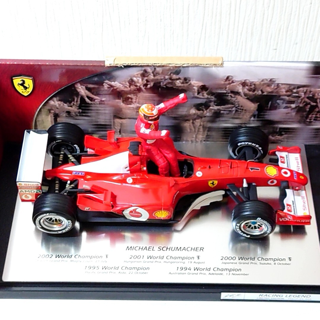 テ13【100】1円～ ホットウィール 1/18 ミニカー フェラーリ ミハエル・シューマッハ Ferrari M.Schumacher 2004 ワールドチャンピオン_画像3