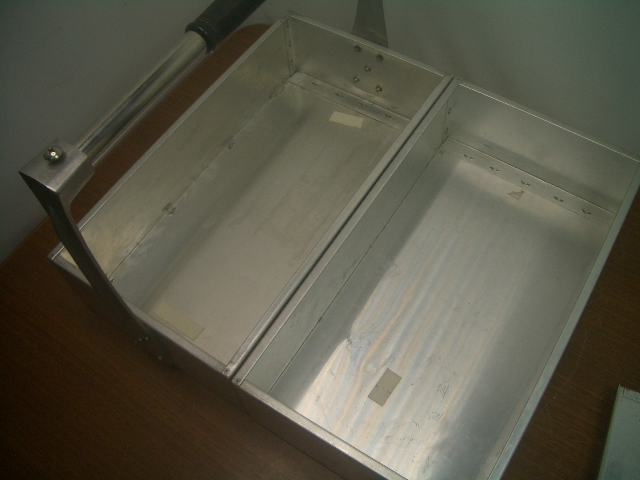 ◆内田製作所 ユタカの提箱 和食提箱 H42型 アルミ製 2段式出前箱 おかもち 昭和レトロ　　_画像6
