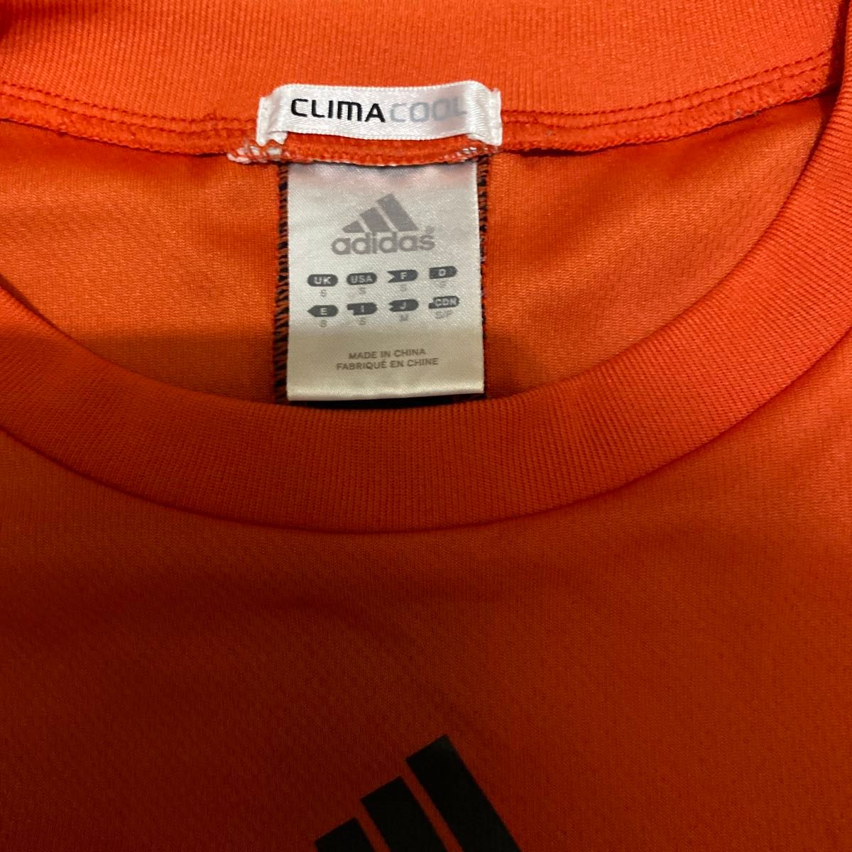 アディダス オレンジ　長袖シャツ　サッカー adidas フットサル 長袖　Sサイズ