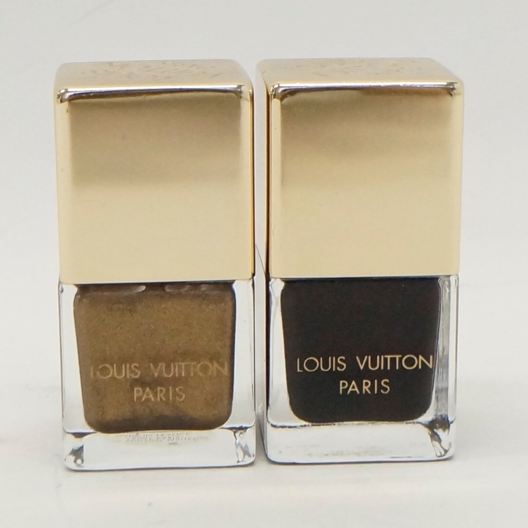 中古 ルイヴィトン Louis Vuitton ネイル エナメル ポリッシュゴールド ポリッシュブロンズ 2個セット_画像1