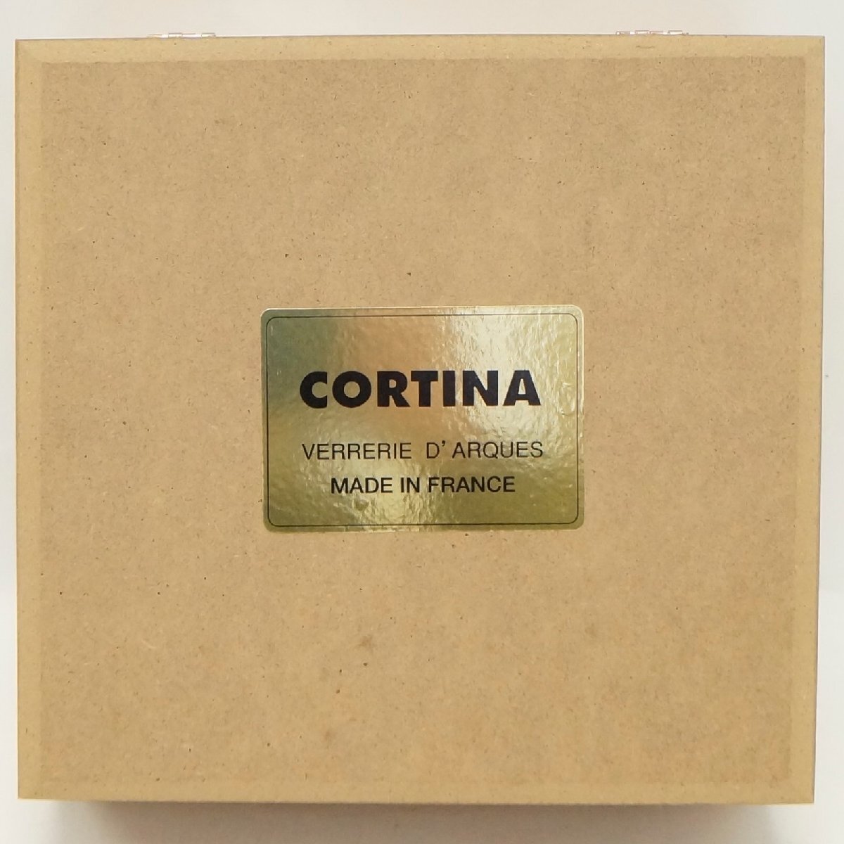 CORTINA VERRRIE D ARQUES ペアワイングラス オープナー ナフキン緑 赤各1枚 セット フランス製 長期間保管品 箱等に汚れあり_画像5