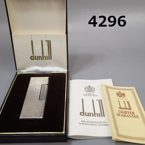 AC-4296◆dunhill　ダンヒル　ローラーライター　おしゃれデザイン　シルバーカラー　火花OK　箱付_画像1