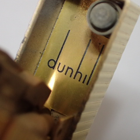 AC-4328　dunhill　ダンヒル　ローラーライター　ゴールドカラー　AD刻印　火花OK　ストライプ　彫刻_画像8