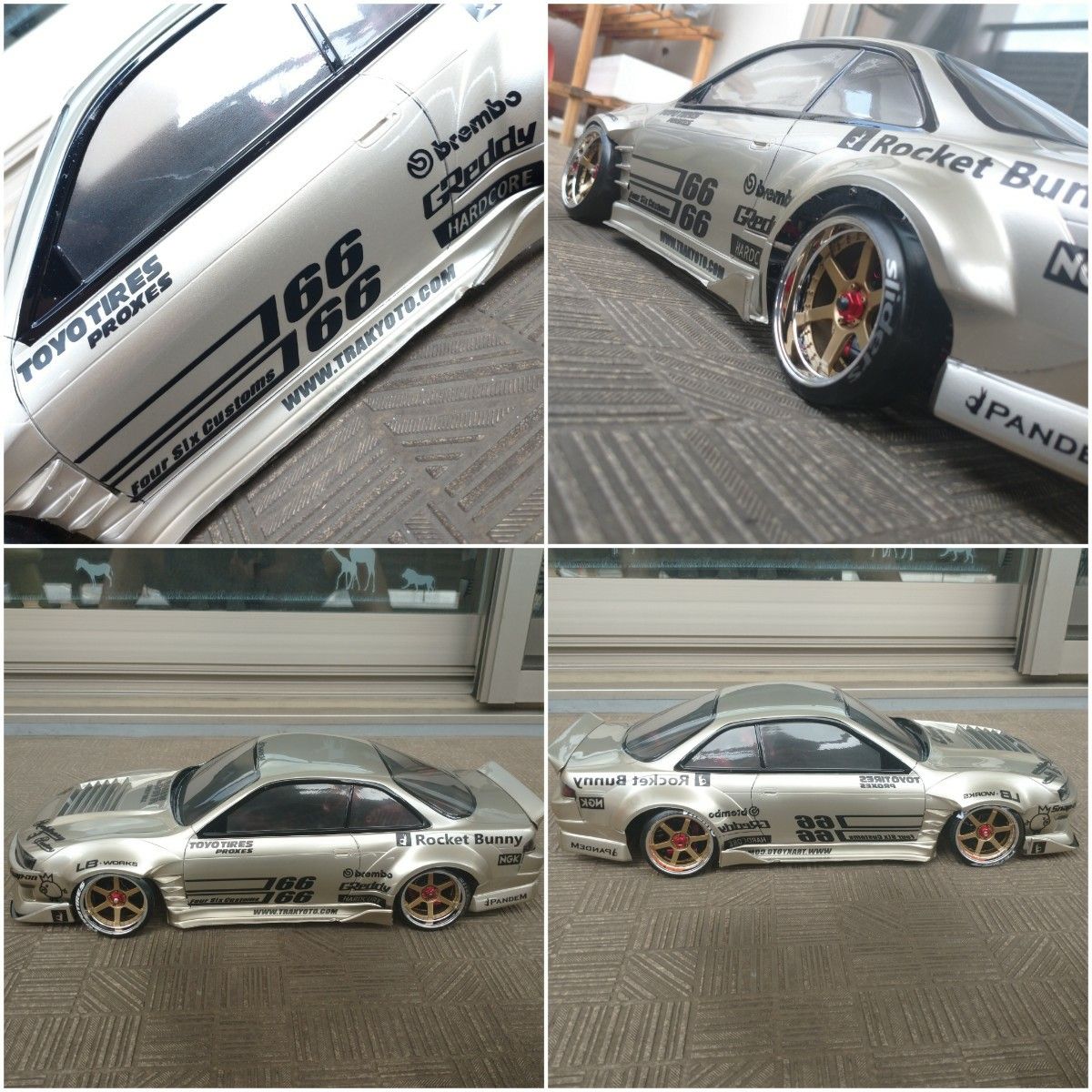 Rocket Bunny 6666 1/10ラジコン ラジドリボディ用 色指定可 カッティングステッカー YD-2 RDX MC1