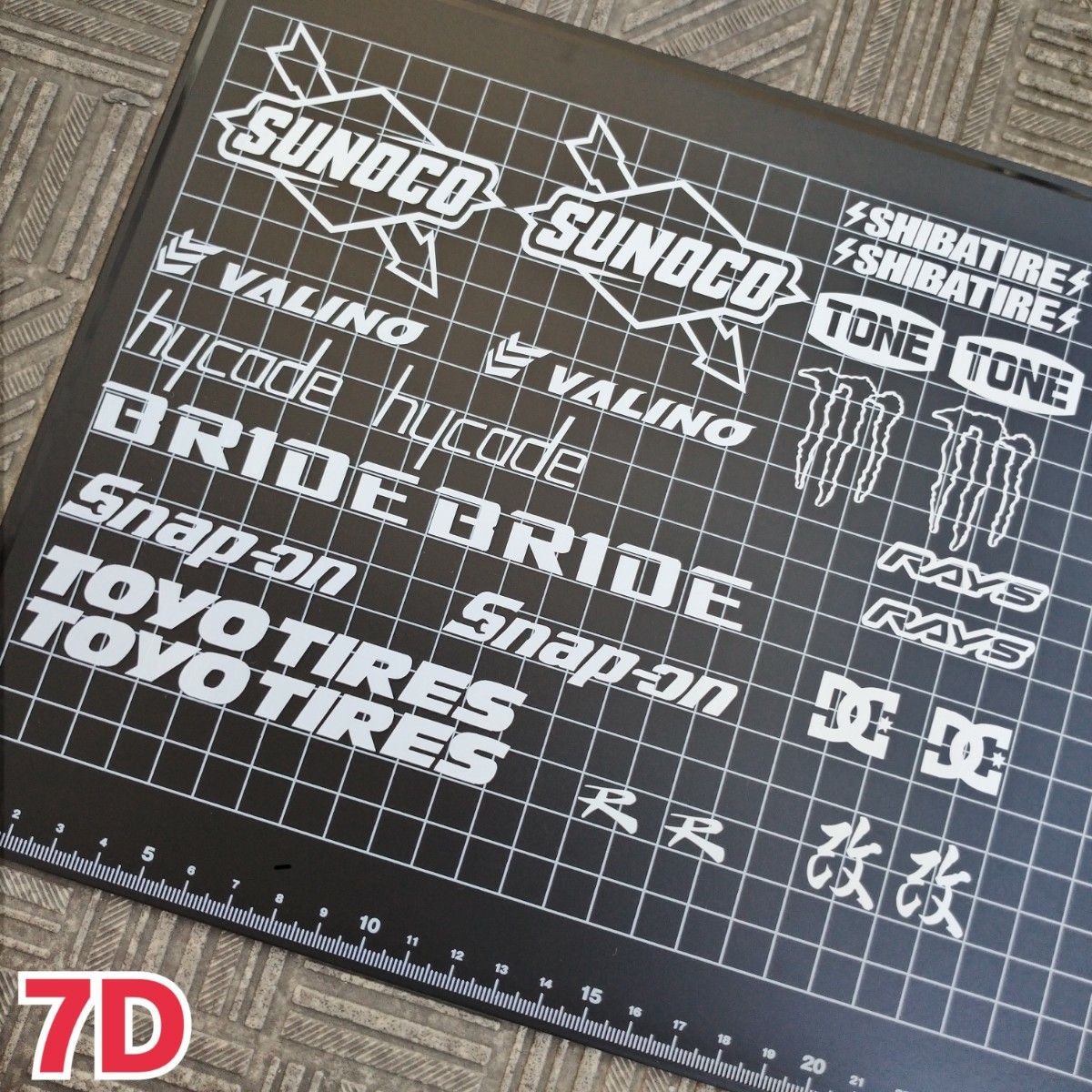 金銀指定可 1/10 ラジコンボディ 用 カッティング ステッカー 7D 金銀指定可 1/10 ラジコンボディ 用 カッティング ステッカー 7D