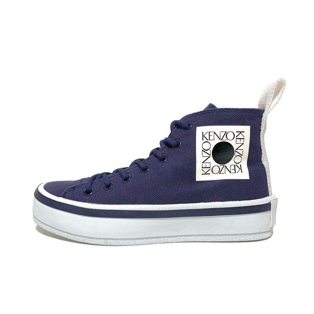 良品 KENZO ケンゾー スクエア ロゴ キャンバス ハイカット 良品 KENZO ケンゾー スクエア ロゴ キャンバス ハイカット