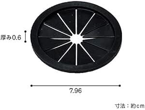 Belca 日本製 排水口 ふた 流し用菊割れゴム 80タイプ 直径8cm用 直径7.96×高さ0.6cm ブラック SP-213_画像3