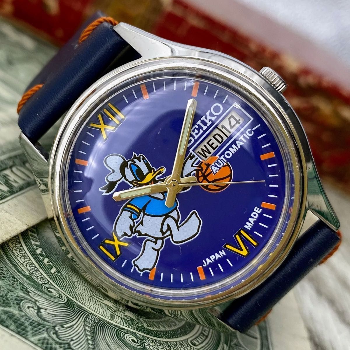 【レトロ可愛い】セイコー ドナルド メンズ腕時計 ブルー 自動巻き ヴィンテージ_画像1