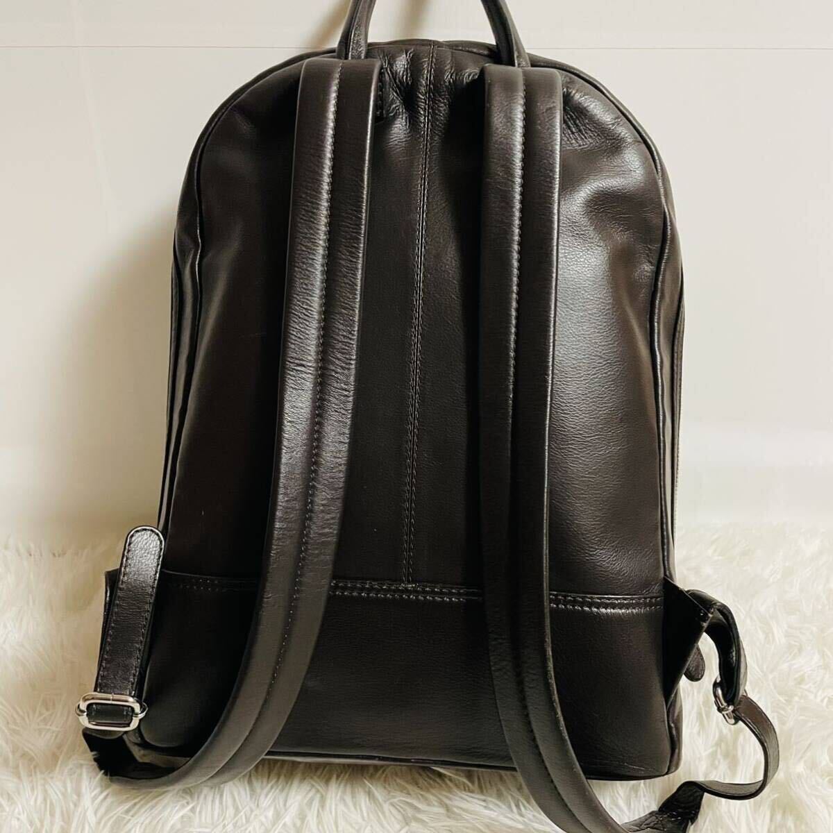 1 jpy ~ hard-to-find goods *UNITED ARROWS United Arrows men's business rucksack backpack Brown leather original leather high capacity Day Pack 