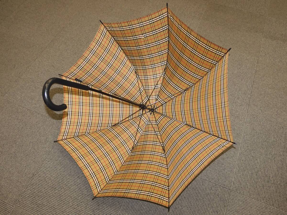 【19195】BURBERRY バーバリー 傘 雨具 アンブレラ ノバチェック チェック柄 ブラウン系_画像3