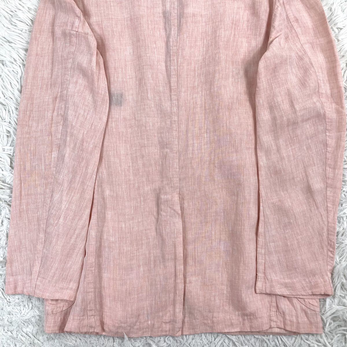  прекрасный товар /linen100%* TOMORROWLAND Tomorrowland tailored jacket внешний Anne темно синий лен материалы мужской легкий весна лето розовый серия необшитый на спине 