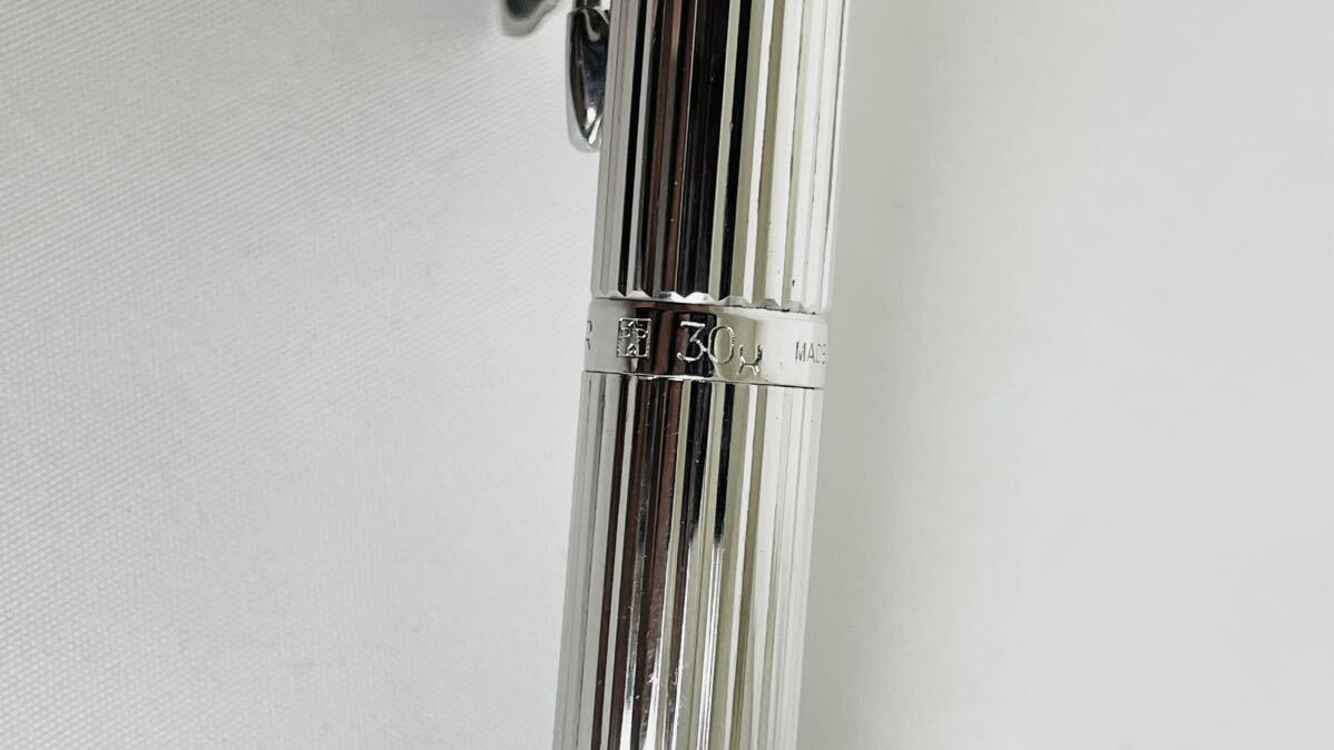 PARKER パーカー 万年筆 30μ ペン先 14K シルバー色 フランス製 筆記用具 タグ付きの画像8