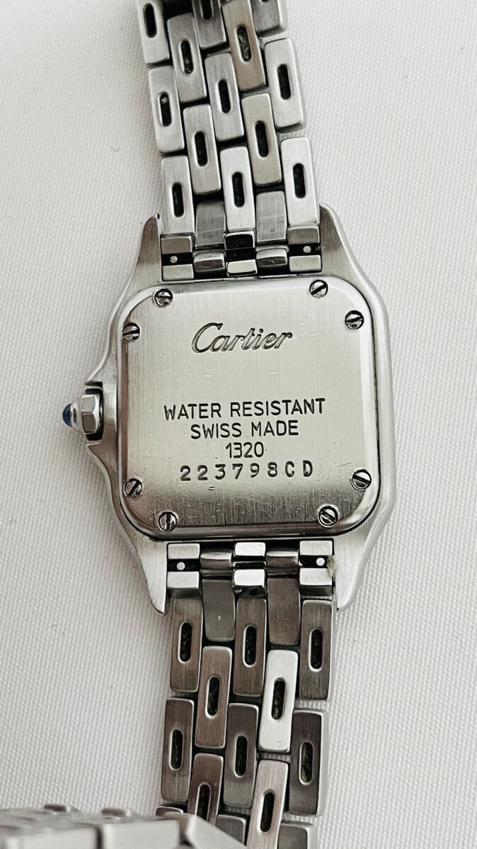 Cartier カルティエ パンテール 1320 ホワイト文字盤 2針 シルバー レディースクォーツ 腕時計 付属あり 新品電池交換済み 稼働品の画像7