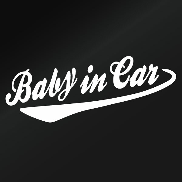 【2枚組 Baby in Car BIBA 0264（赤ちゃんが乗っています） カッティングステッカー 幅約18cm×高約7cm】_画像4
