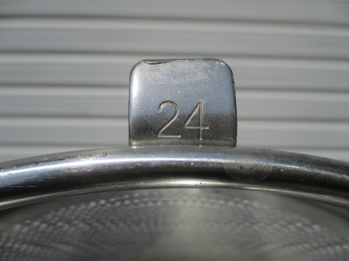 y2169-3 業務用　漉し網　24Φ　W240×D510×H240　店舗用品　中古　厨房_画像6