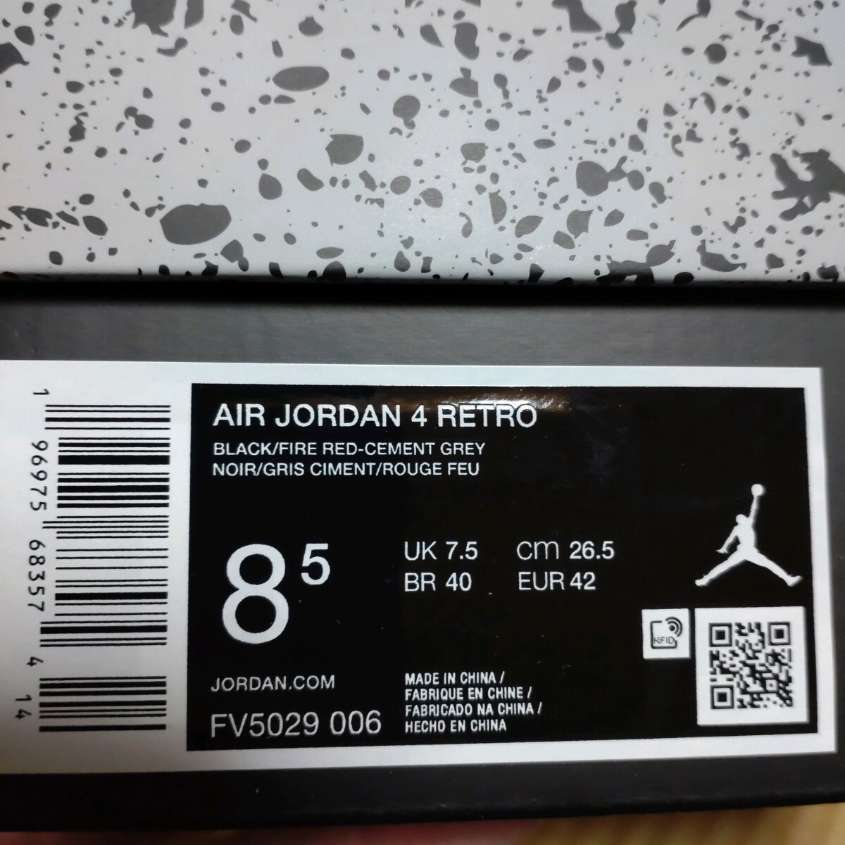 【26.5cm/US8.5】新品未使用 Nike Air Jordan 4 Retro Bred Reimagined ナイキ エアジョーダン4 レトロ ブレッド リイマジンド _画像2
